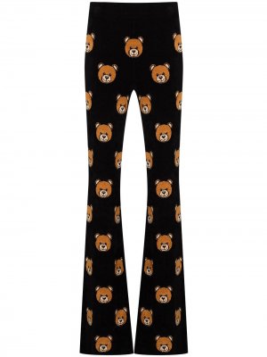 Teddy Bear intarsia terry trousers Moschino. Цвет: черный