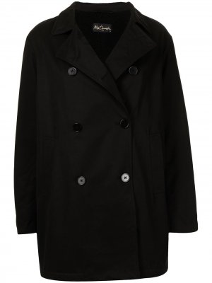 Короткое двубортное пальто Mes Demoiselles. Цвет: черный