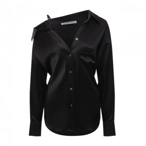 Шелковая блузка alexanderwang.t. Цвет: чёрный