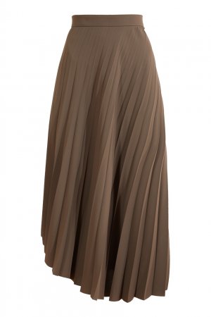 Коричневая асимметричная юбка Balenciaga. Цвет: коричневый