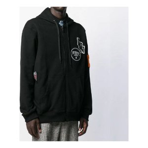 Куртка Men's Alphabet Hooded Zip Cardigan Jacket Black, черный Burberry