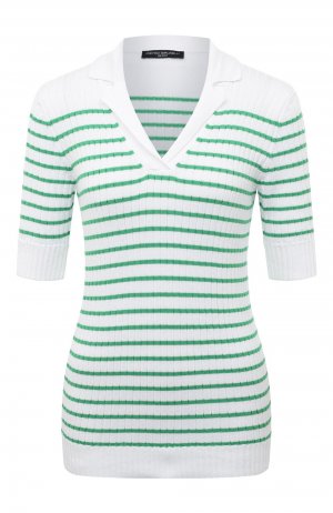 Пуловер-поло из хлопка и вискозы Pietro Brunelli. Цвет: зелёный