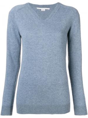 Пуловер с V-образным вырезом Stella McCartney. Цвет: синий