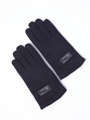 Тёплые тканевые перчатки с экомехом и функцией Touch Screen zolla. Цвет: черный