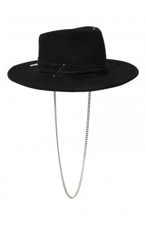 Шерстяная шляпа Jack Chains Silver COCOSHNICK HEADDRESS. Цвет: чёрный
