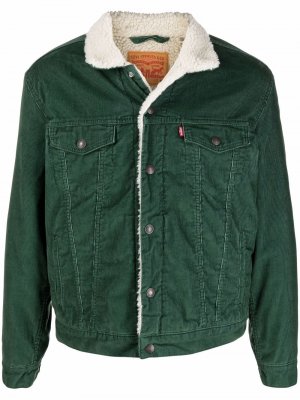 Levis вельветовая куртка с отделкой из шерпы Levi's. Цвет: зеленый