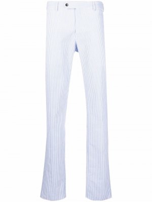 Полосатые брюки прямого кроя Pt01. Цвет: синий
