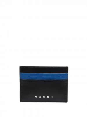 Картхолдер с тисненым логотипом Marni. Цвет: черный