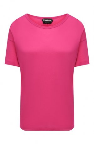 Хлопковая футболка Tom Ford. Цвет: розовый