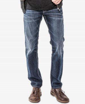 Мужские зауженные эластичные джинсы allan classic fit , темно-синий Silver Jeans Co.
