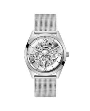 Мужские часы Tailor GW0368G1 со стальным и серебряным ремешком , серебро Guess