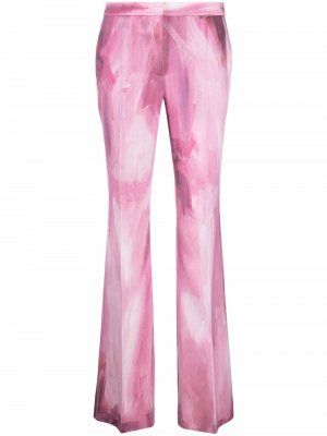 Расклешенные брюки с принтом Moschino. Цвет: розовый