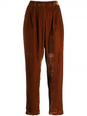 Укороченные фактурные брюки Mes Demoiselles. Цвет: оранжевый