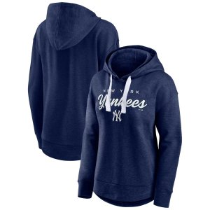 Женский пуловер с капюшоном темно-синего цвета вереском New York Yankees Fanatics