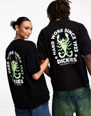 Черная объемная футболка свободного кроя с принтом на спине Shoal Creek, эксклюзивная сумка для asos Dickies. Цвет: черный