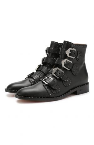 Кожаные ботинки Elegant Studs с брогированием Givenchy. Цвет: черный