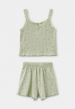 Пижама Sela Exclusive online. Цвет: зеленый