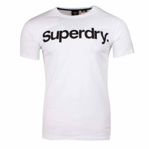 Мужская классическая хлопковая футболка прямого кроя с большим логотипом SUPERDRY