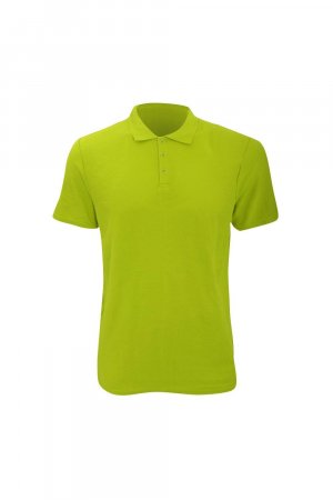 Модная простая рубашка-поло с двойным пике (210 г/м) , зеленый Anvil