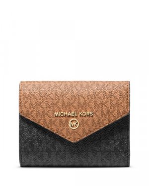 Средний кошелек тройного сложения Jet Set Monogram , цвет Multi Michael Kors