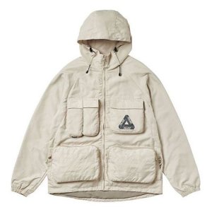 Куртка Pal Is Ace Jacket Logo Multiple Pockets hooded Zipper Unisex Khaki, хаки Palace