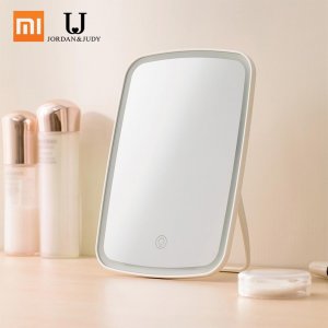 Светодиодное зеркало для макияжа со световым сенсорным переключателем, управление тремя цветовыми температурами, портативное макияжа, настольное общежития Xiaomi