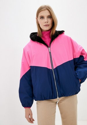Куртка утепленная Armani Exchange -шуба, reversible. Цвет: разноцветный
