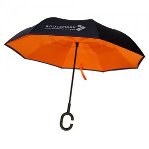 Зонт-трость , синий, оранжевый ROUTEMARK. Цвет: синий/оранжевый
