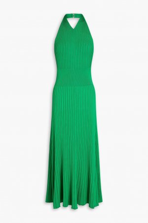 Платье миди Delilah в рубчик с вырезом халтер , зеленый A.L.C.