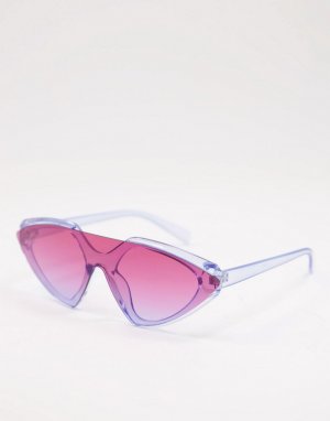 Голубые солнцезащитные очки с козырьком и розовыми стеклами -Голубой Jeepers Peepers
