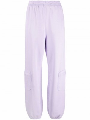Спортивные брюки с накладными карманами MM6 Maison Margiela. Цвет: фиолетовый