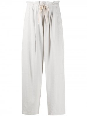 Укороченные брюки с присборенной талией Kristensen Du Nord. Цвет: серый