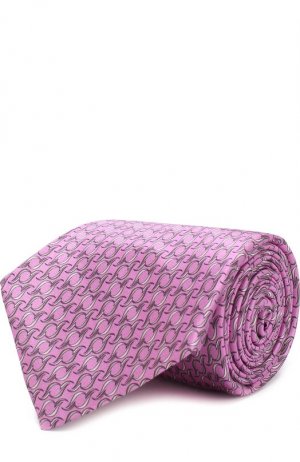 Шелковый галстук Zilli. Цвет: розовый