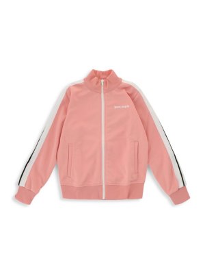Спортивная куртка для маленьких девочек и , цвет White Pink Palm Angels