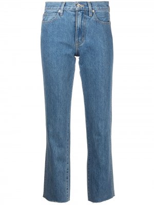 Укороченные джинсы Hero Pacific с завышенной талией Slvrlake. Цвет: синий