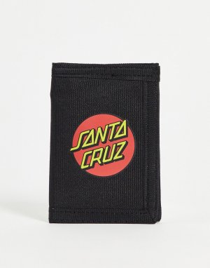 Черный бумажник в горошек -Черный цвет Santa Cruz