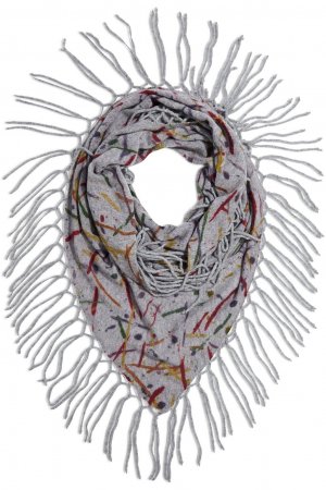 Кашемировый шарф с принтом и бахромой AUTUMN CASHMERE, грибной Cashmere