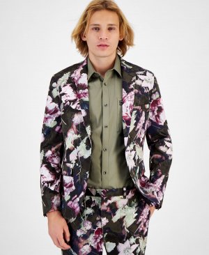 Мужской пиджак узкого кроя с цветочным принтом Noah I.N.C. International Concepts