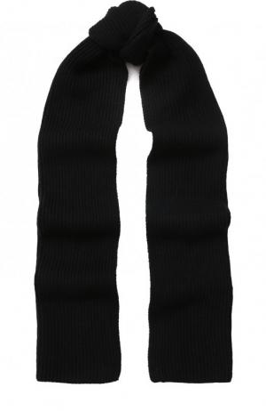 Кашемировый вязаный шарф Johnstons Of Elgin. Цвет: чёрный