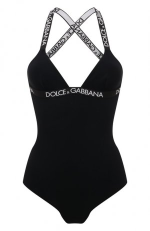 Слитный купальник Dolce & Gabbana. Цвет: чёрный