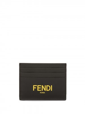 Картхолдер с логотипом Fendi. Цвет: черный