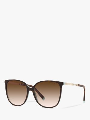TF4184 Женские овальные солнцезащитные очки, Гавана/Коричневый с градиентом Tiffany & Co
