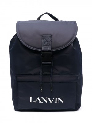 Рюкзак с логотипом и пряжкой LANVIN Enfant. Цвет: синий