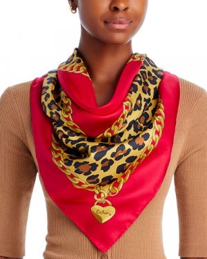Квадратный шелковый шарф с леопардовым принтом , цвет Multi Echo