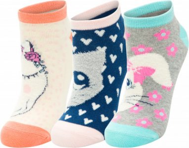 Носки для девочек , 3 пары, размер 24-35 Skechers. Цвет: разноцветный