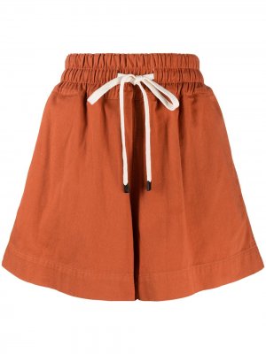 High-waist drawstring shorts Bassike. Цвет: оранжевый
