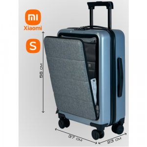 Умный чемодан , 36 л, размер S, голубой Xiaomi. Цвет: голубой