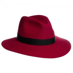 Шляпа федора CRUSHABLE FEDORA, размер 55 Laird. Цвет: красный