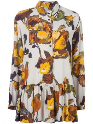 Плиссированная рубашка с цветочным принтом IM Isola Marras I'M. Цвет: многоцветный