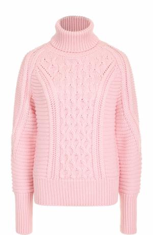 Шерстяной свитер с высоким воротником Mary Katrantzou. Цвет: светло-розовый